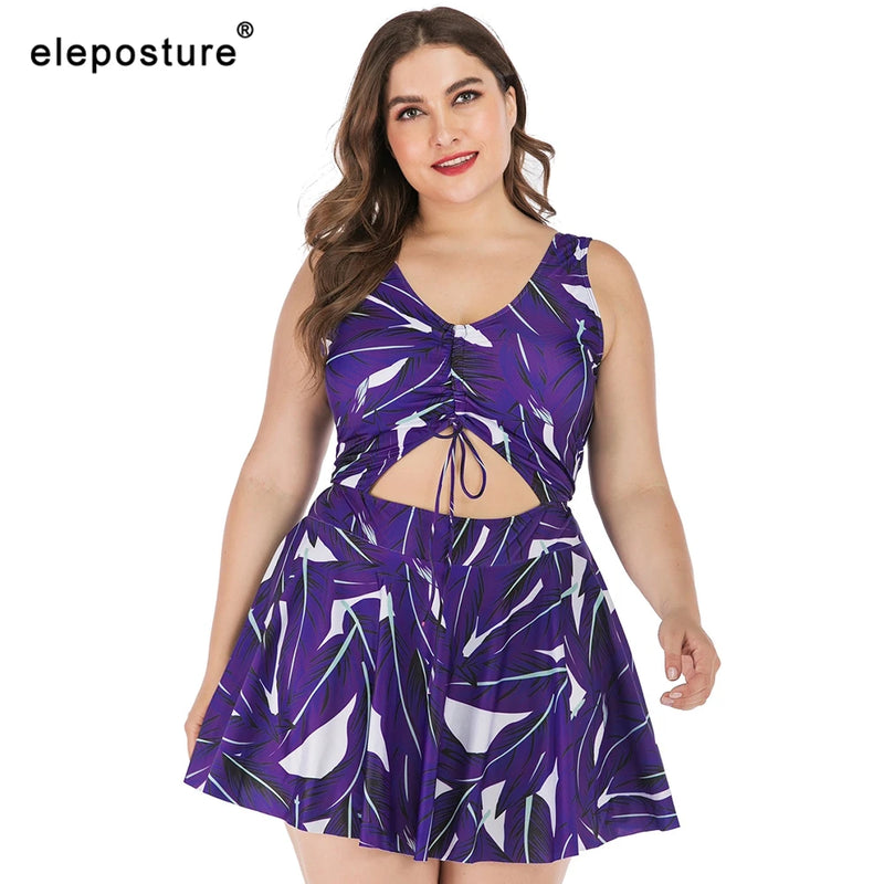 Women Plus Size One Piece Swimsuit