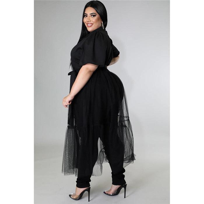 Women Plus Size Mesh Clothing
