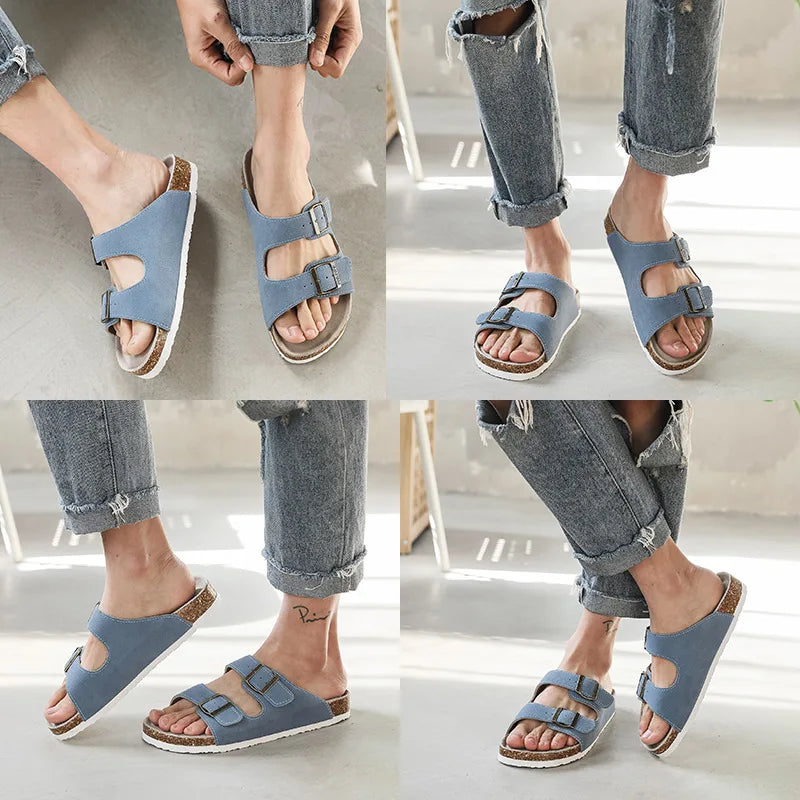 High Quality Classic Two Buckle Sandals