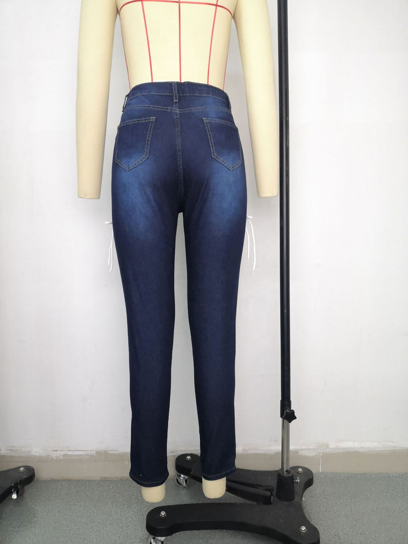 Fashion Tiny Leg Plus Size Jeans