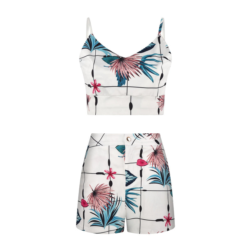 Women Multi-Color Sleeveless Crop Top