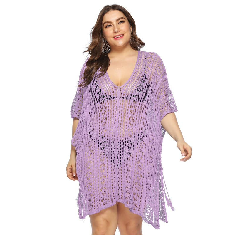 Large Size Knitted Women Beach Dress