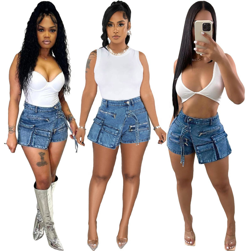 Mini Zipper Women Shorts Jean's