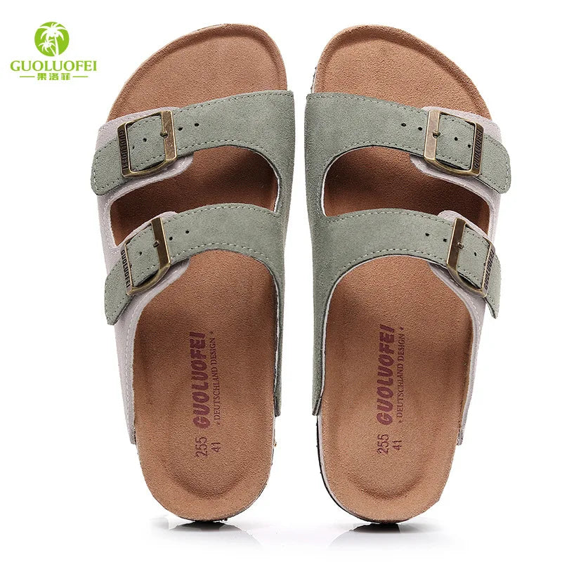 High Quality Classic Two Buckle Sandals