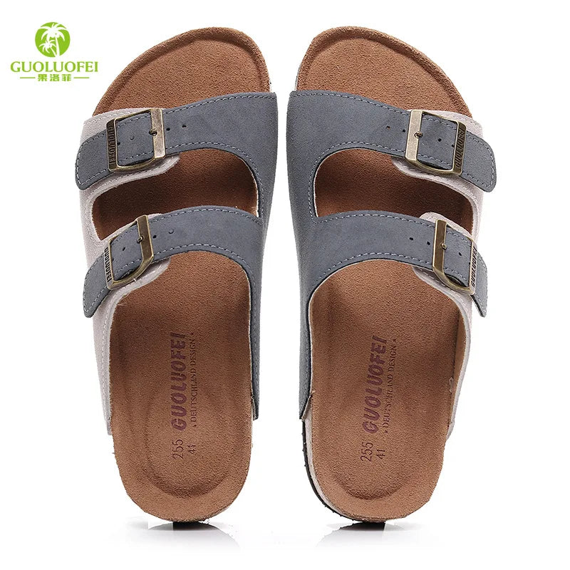 High Quality Classic Two Buckle Sandals