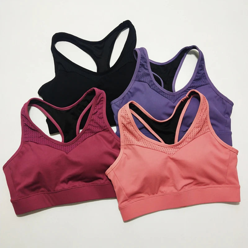 Women Yoga Push Up Sports Bra