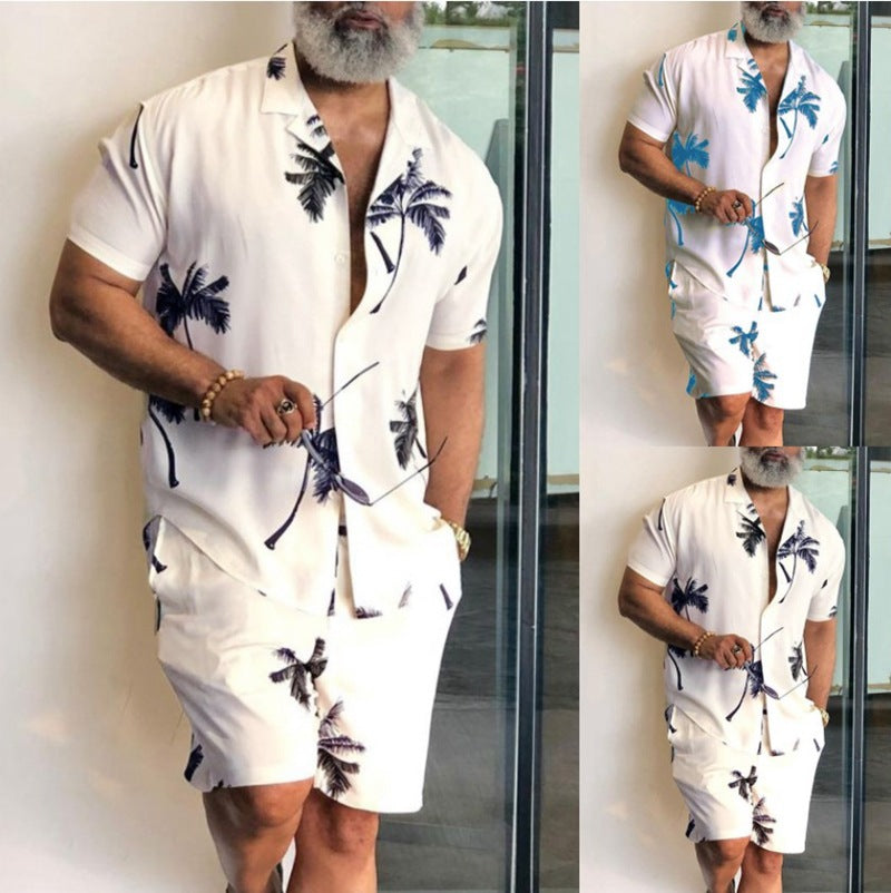 M-3xl Summer Fashion Print Shirt Set