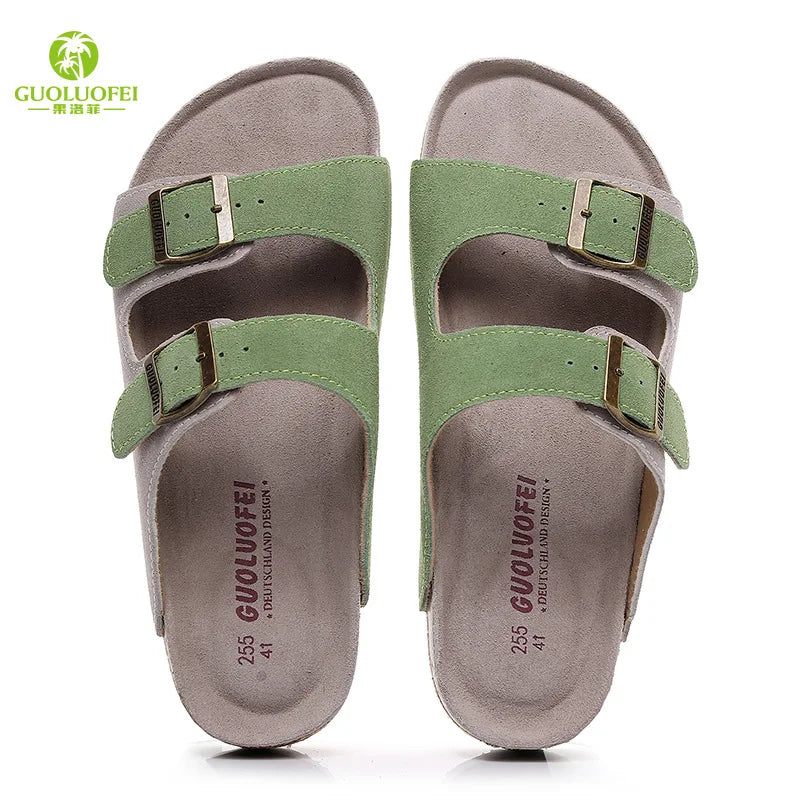 High Quality Classic Two Buckle Sandals