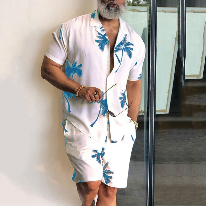 M-3xl Summer Fashion Print Shirt Set