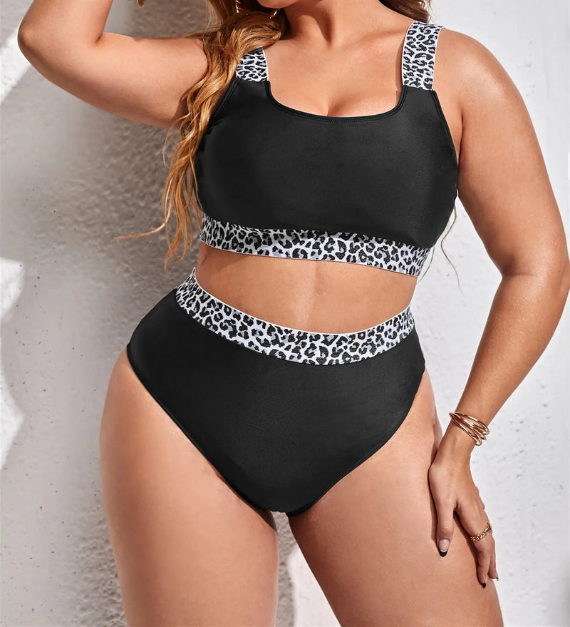 Plus Size Tank Top High Waist Bikini