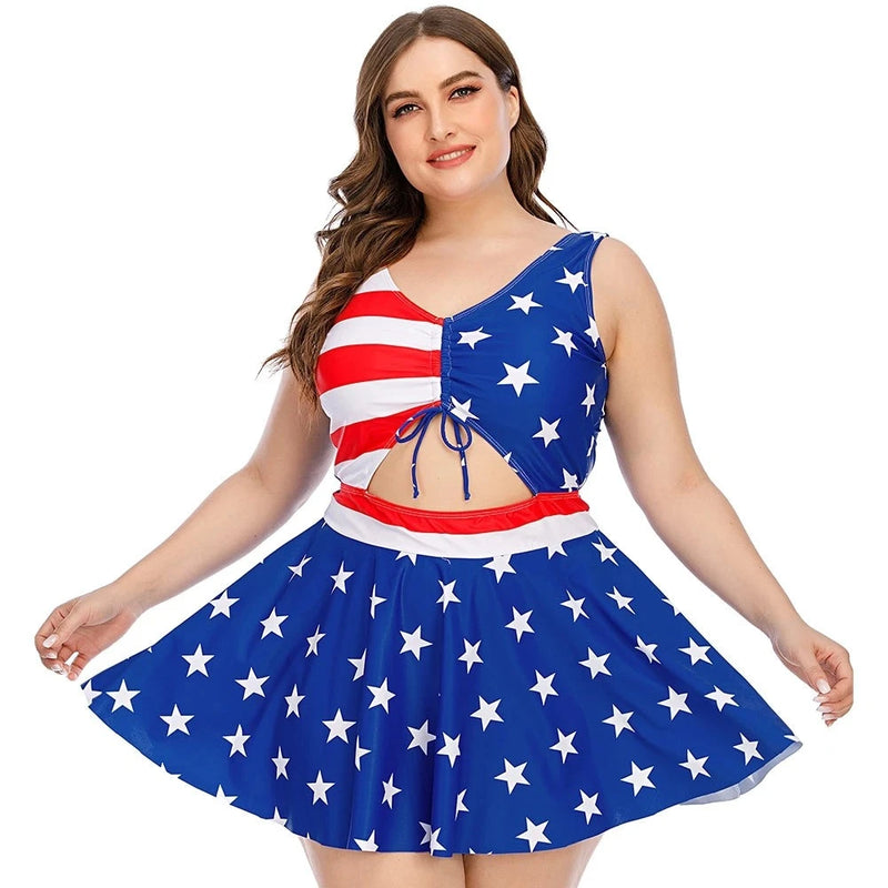 Women Plus Size One Piece Swimsuit