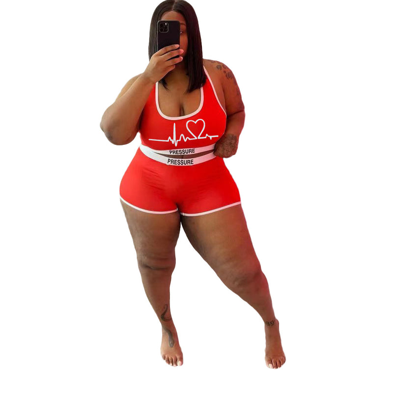 Women Shorts Plus Size Women's Set