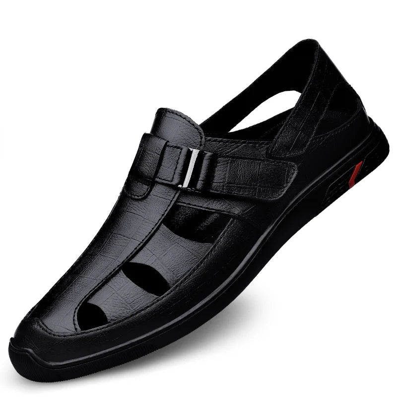 Men's Leather Sandals Beach Shoes