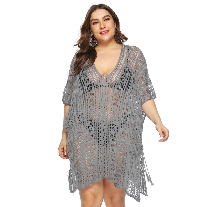 Large Size Knitted Women Beach Dress