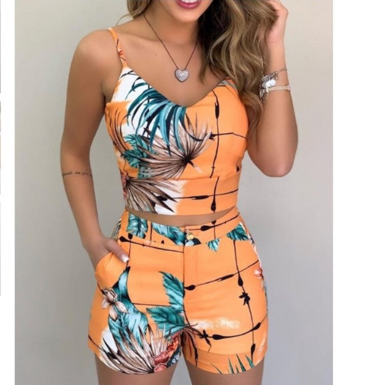 Women Multi-Color Sleeveless Crop Top
