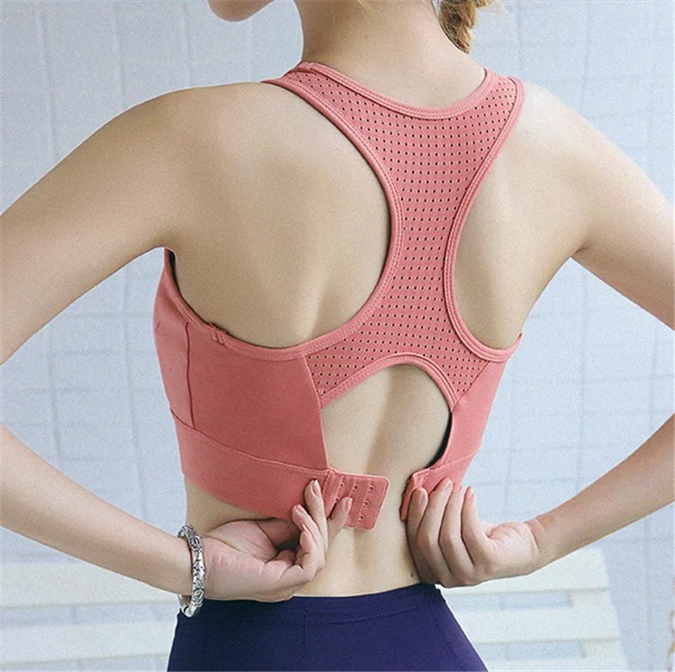 Women Yoga Push Up Sports Bra