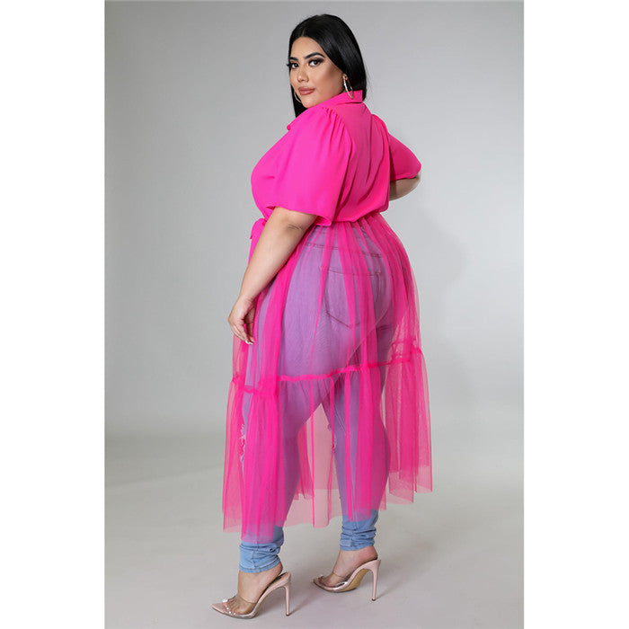 Women Plus Size Mesh Clothing