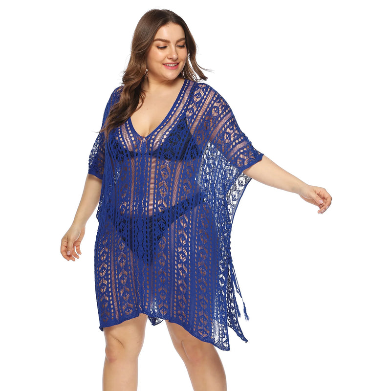 Large Size Knitted Women Beach Dress