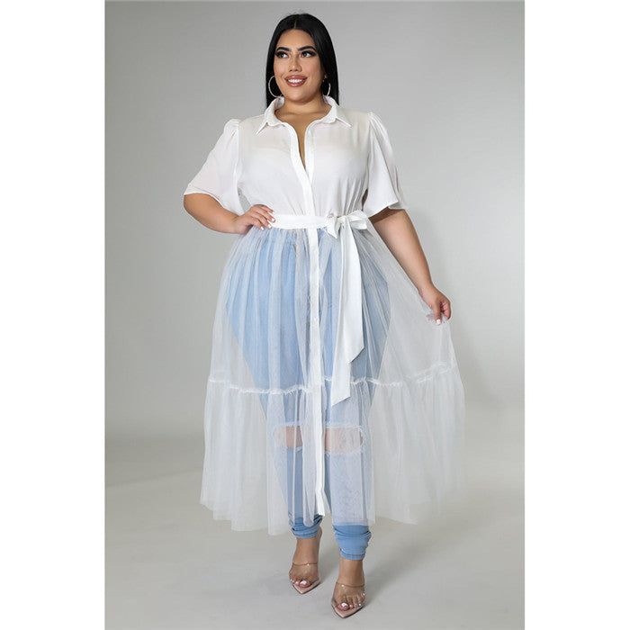 Women Plus Size Mesh Clothing