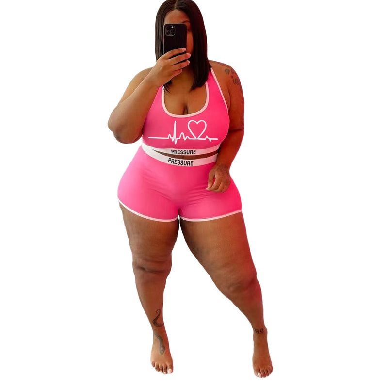 Women Shorts Plus Size Women's Set