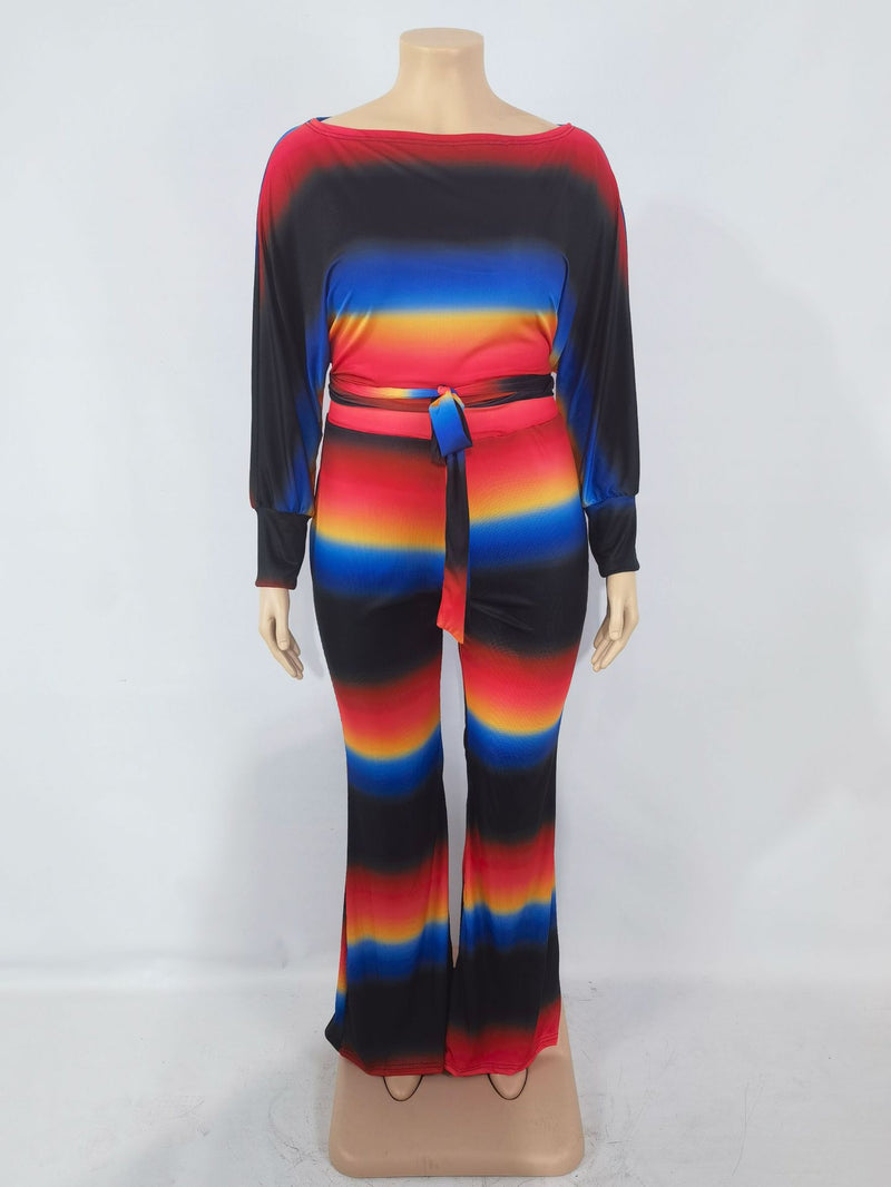 YS Printed Knitted Wide Leg Pants