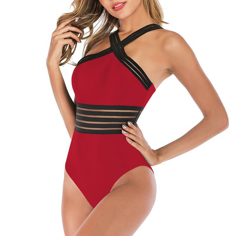 Sports One Piece Athletic Swimwear Suit