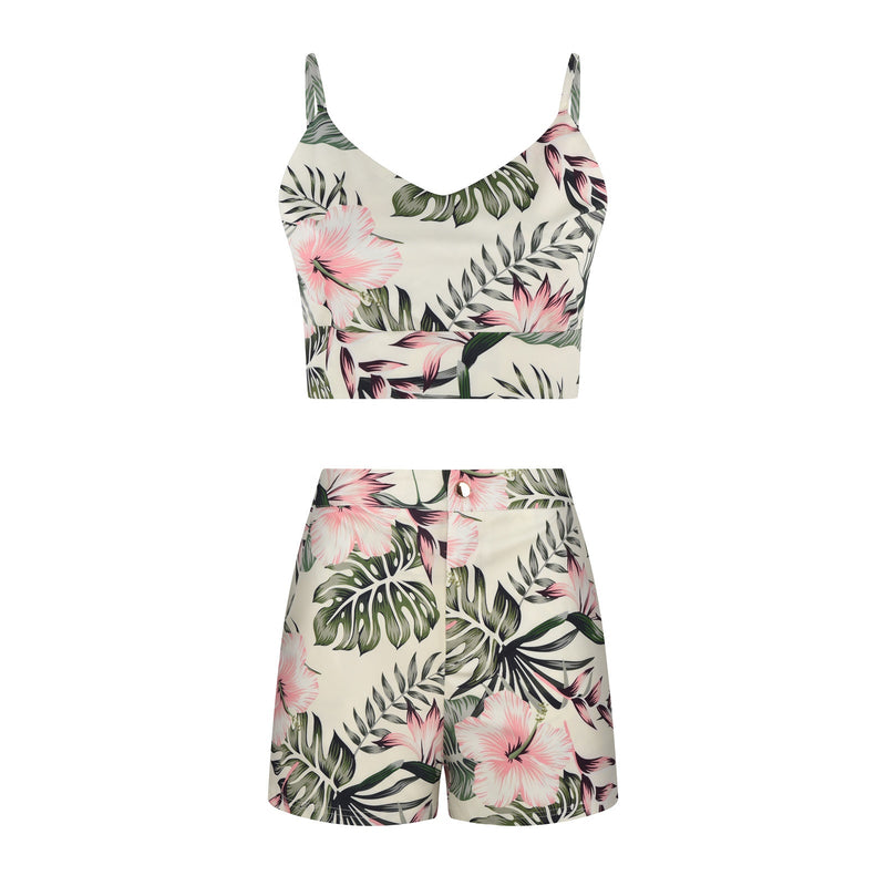Women Multi-Color Sleeveless Crop Top