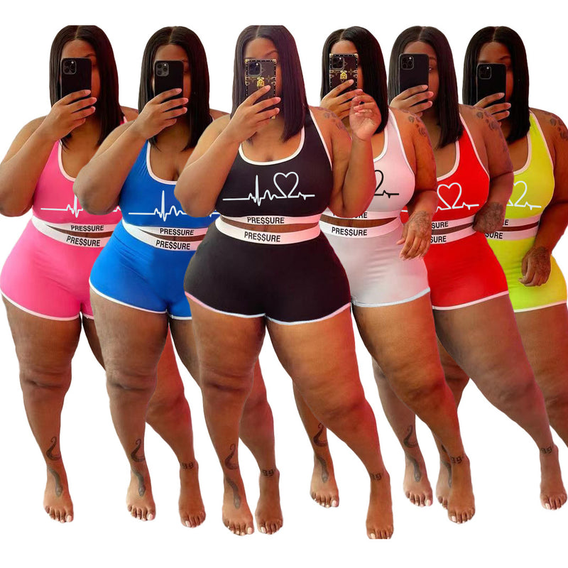 Women Shorts Plus Size Women's Set