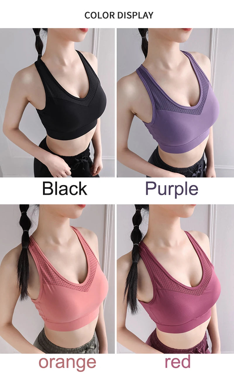 Women Yoga Push Up Sports Bra