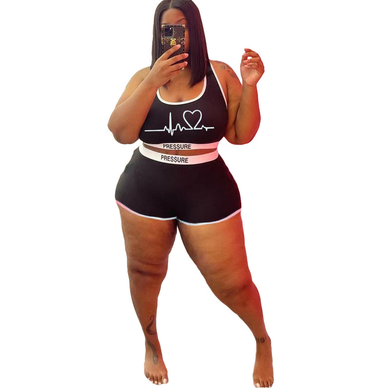 Women Shorts Plus Size Women's Set