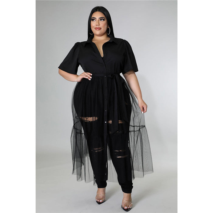 Women Plus Size Mesh Clothing