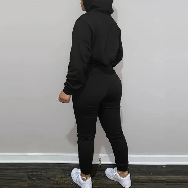 Women Casual Pocket Tracksuit Set