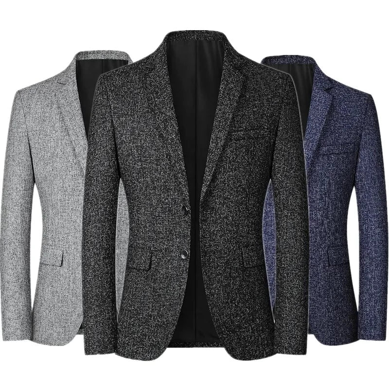 Casual Coat Grey Male Blazer