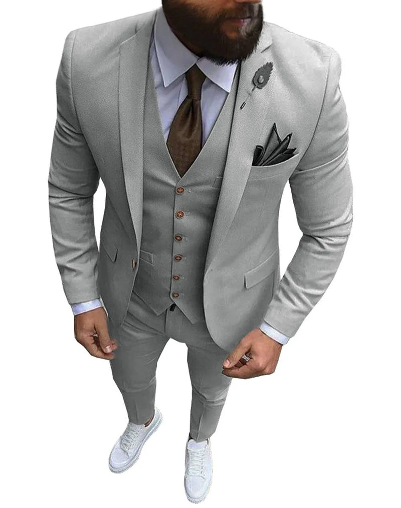 Tuxedo Slim Fit Groom Wedding Suit