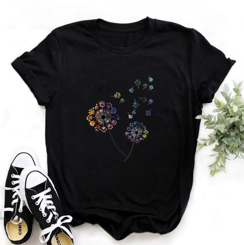 Casual Print Women T-shirt