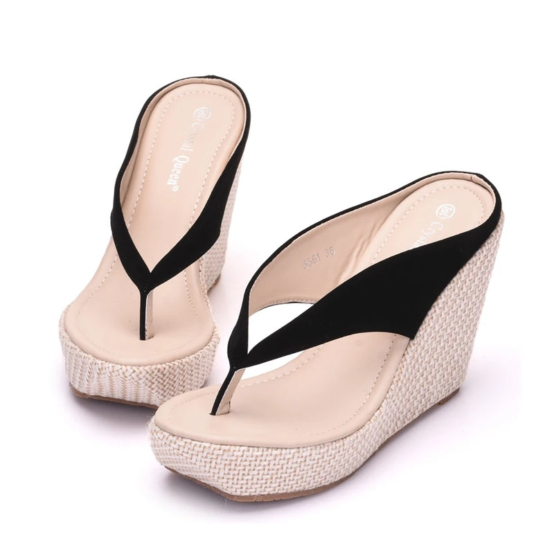 Queen Flip Flops High Heel Slippers