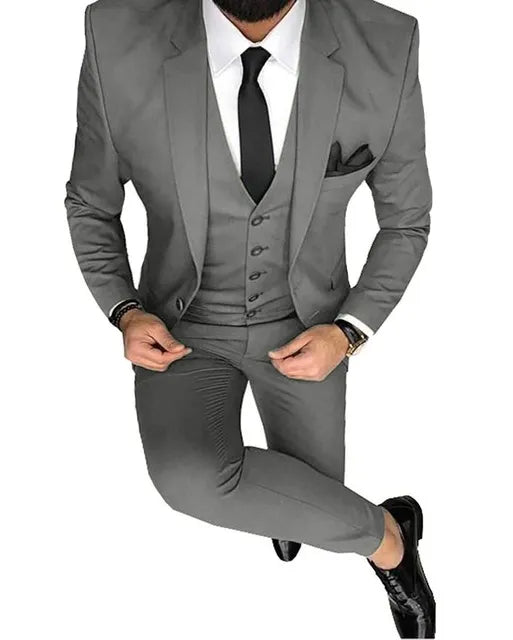 Tuxedo Slim Fit Groom Wedding Suit