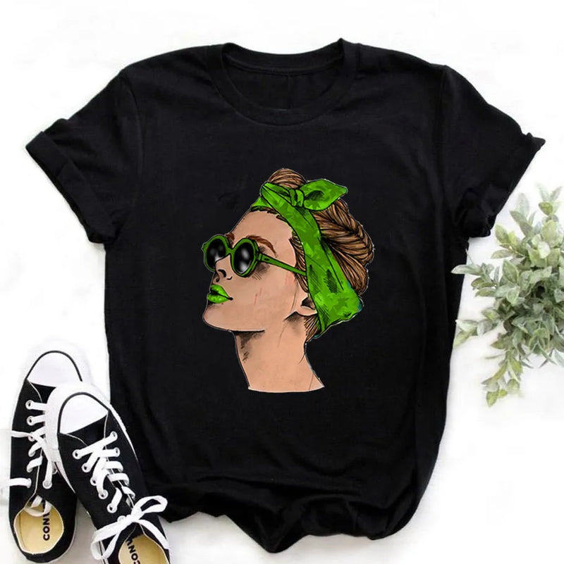 Casual Print Women T-shirt