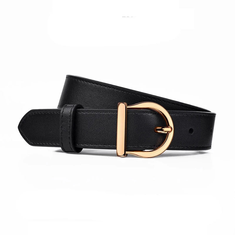 Women Genuine Leather Thin Belts