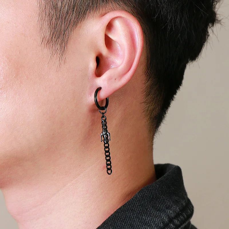 1 Piece Gothic Punk Hoop Earrings