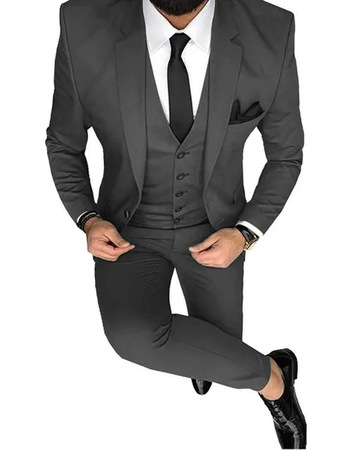 Tuxedo Slim Fit Groom Wedding Suit