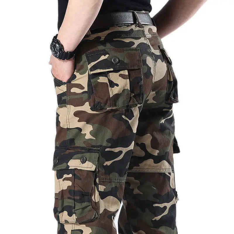 Multi-Pocket Baggy Casual Slacks