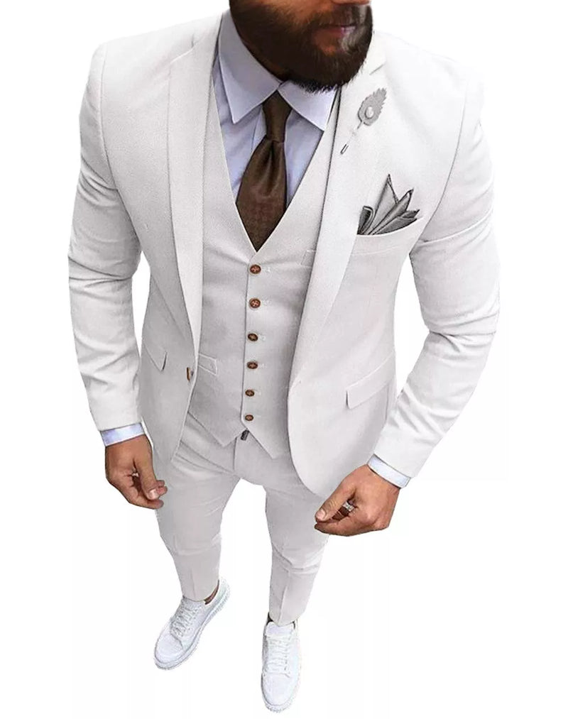 Tuxedo Slim Fit Groom Wedding Suit