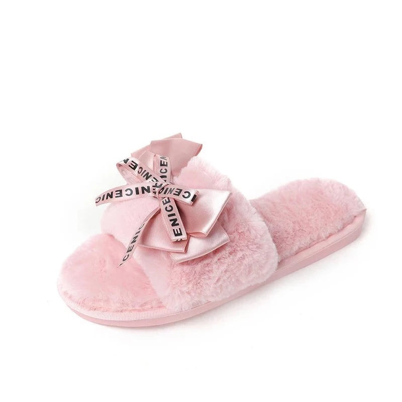 Home Slippers Faux Fur Warm Shoes