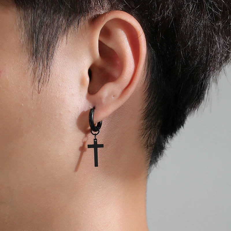 1 Piece Gothic Punk Hoop Earrings