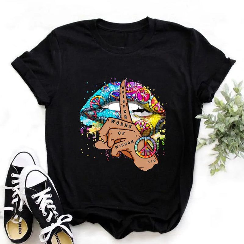 Casual Print Women T-shirt