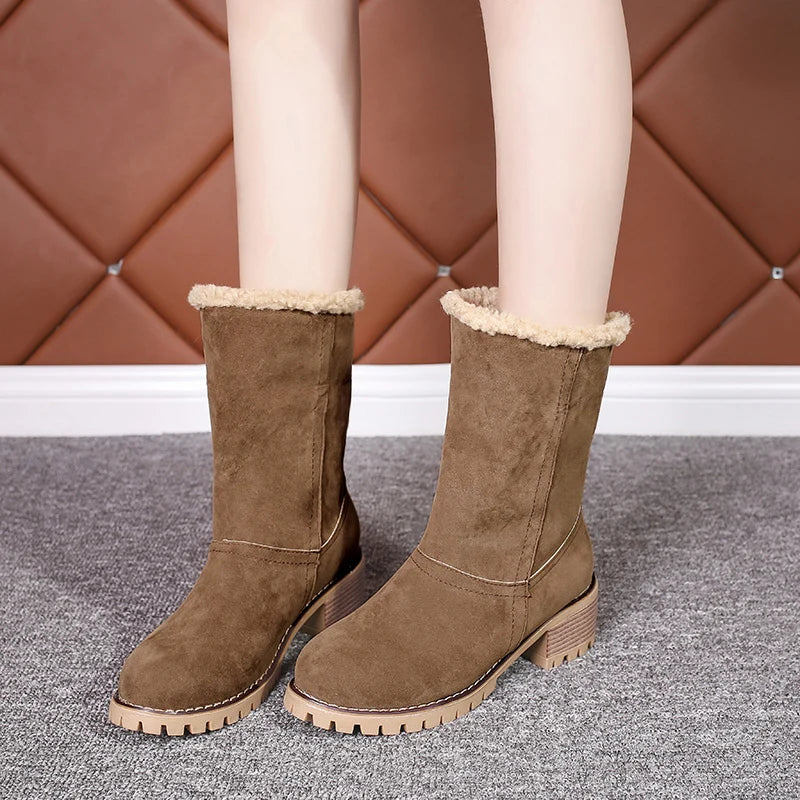 Women Fur Warm Snow Boots