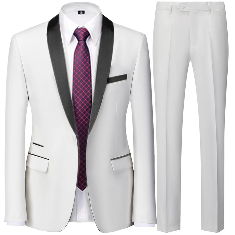 Suit Coat Pants Vest 3 Pcs Set