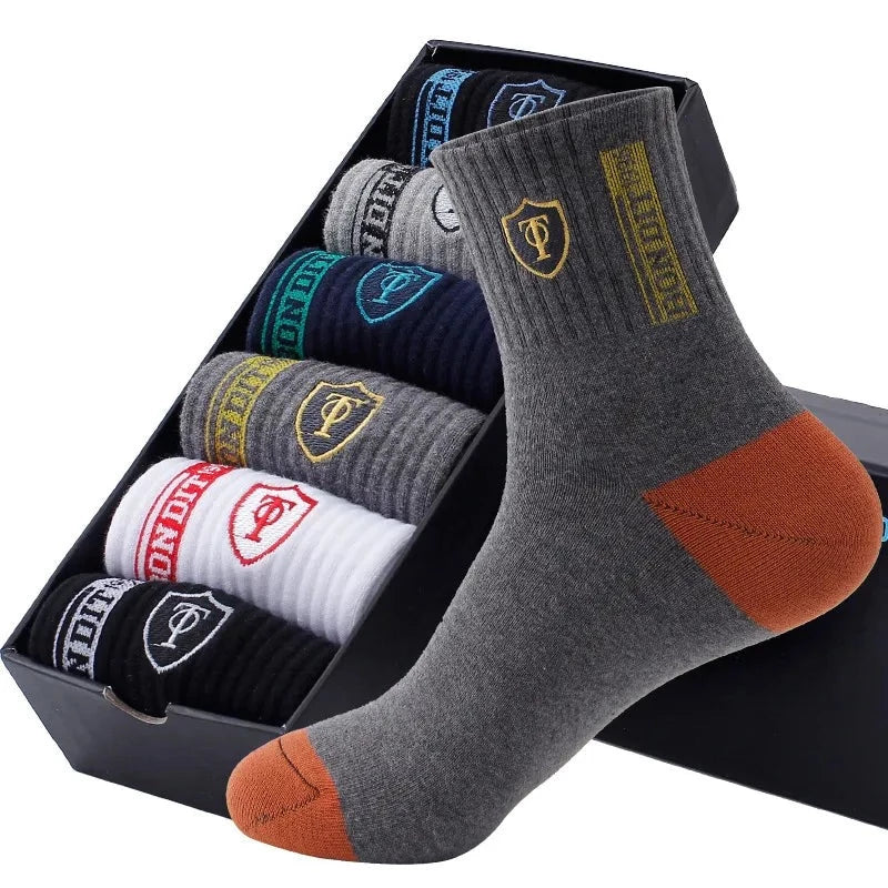 5 Pairs Fall Mens Sports Socks