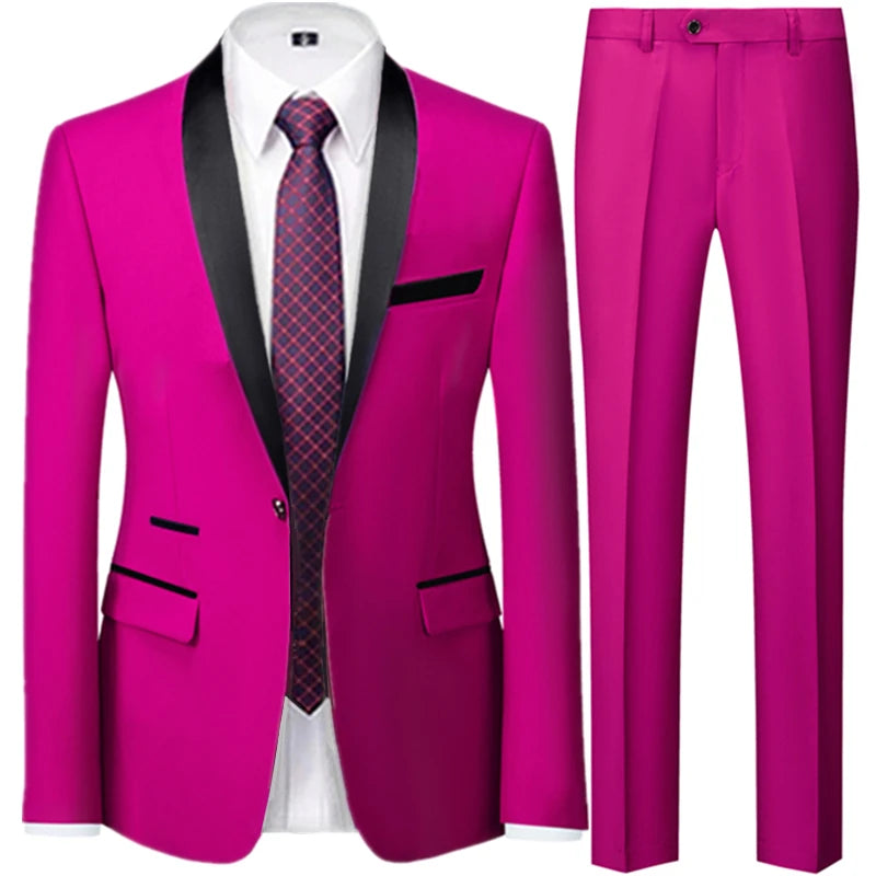 Suit Coat Pants Vest 3 Pcs Set